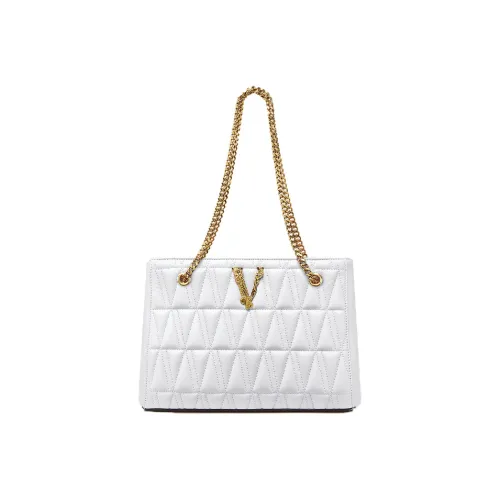 FANSIZHE VERSACE Cow Leather Handbag Shoulder Bag tote Dusy Women's White