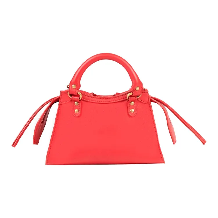Balenciaga Cow Leather Handbag Shoulder Bags Mini Women's Red-1