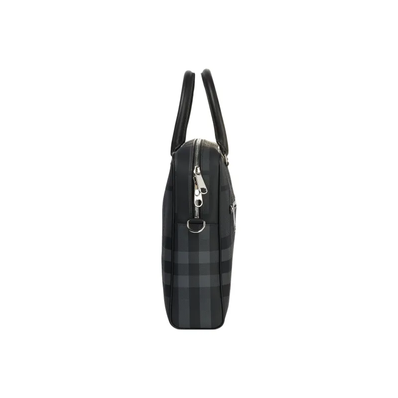 Burberry Polyester Briefcases Shoulder Bag Crossbody Bag Men's Gray/Black-2