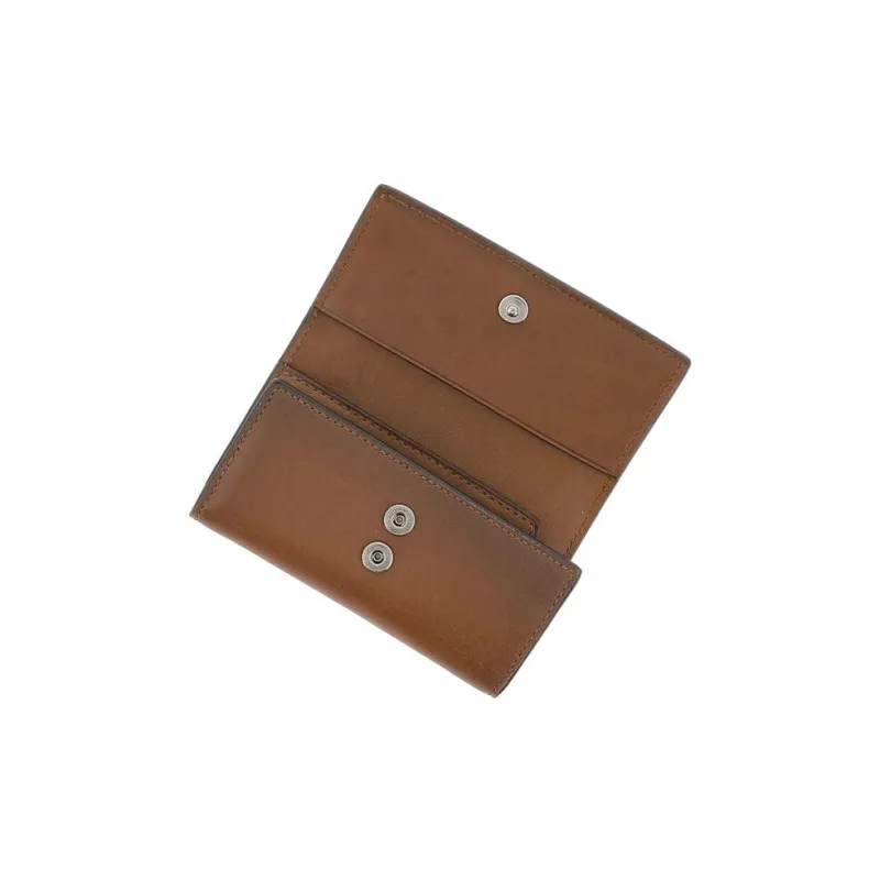 COACH Key Case Calfskin Key Pouch Women's Dark Saddle-2
