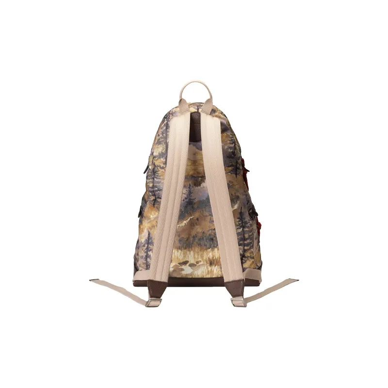GUCCI Recycled Nylon Patchwork Backpack Unisex Brown/Green/Multicolor-2