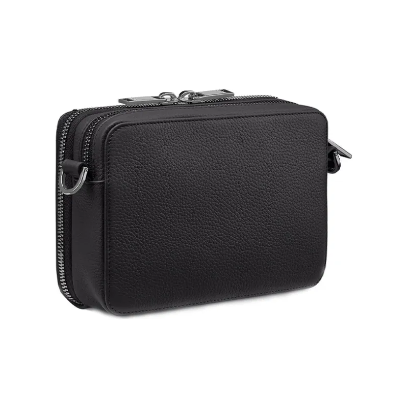 DIOR Grained Calfskin Clutches Crossbody Bag Shoulder Bag Men's Black-2