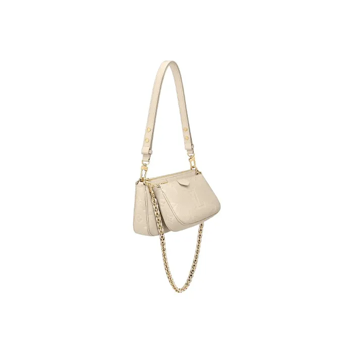 LOUIS VUITTON Multi Pochette Monogram Empreinte Beige-1
