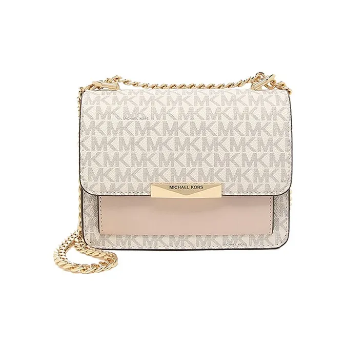 MICHAEL KORS Jade Leather Shoulder Bag Crossbody Bag Small Size Women's Pink-0