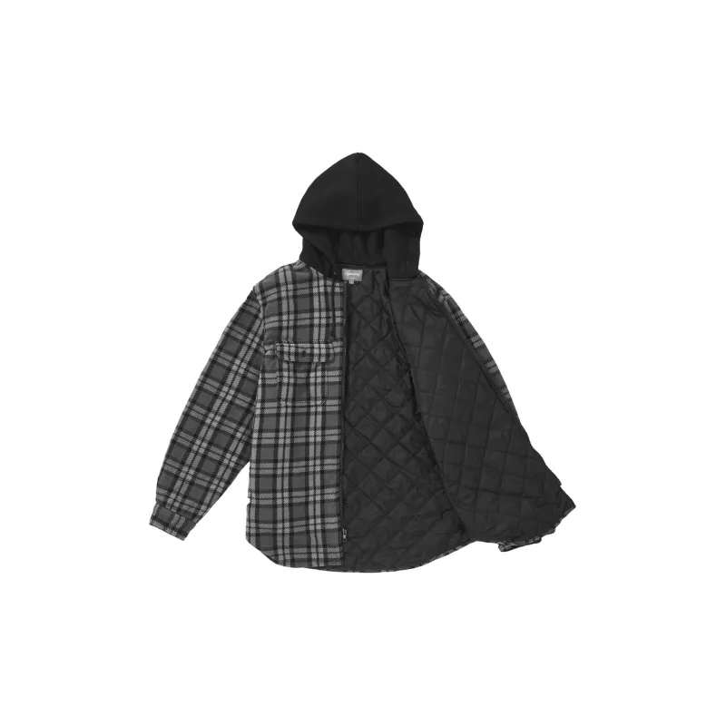 Supreme Hooded Plaid Work Shirt-1