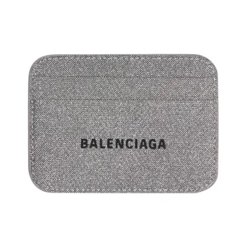 Balenciaga Glitter Cash Card Holder 4 Slot Grey