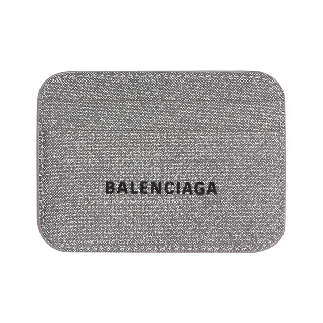 Balenciaga Glitter Cash Card Holder 4 Slot Grey-0