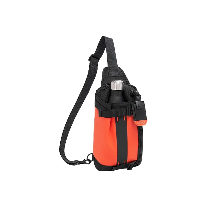 TUMI Alpha Bravo Polyamide Sling Bag Fanny Pack Crossbody Bags Men's Black/Bonfire Red-2