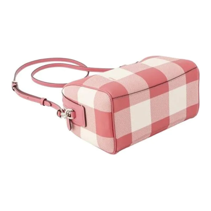 COACH Bennett PVC With Leather Crossbody Bag Crossbody Bag Handbag Small Size Women's Pink & White-2