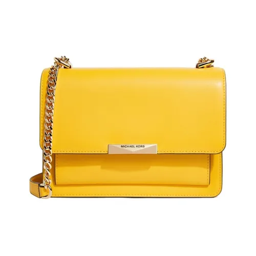 MICHAEL KORS Jade Leather Crossbody Bag Shoulder Bag Women's Yellow