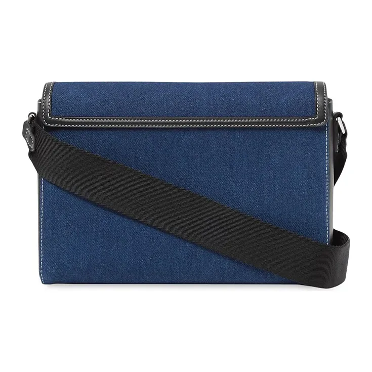 Burberry Note Cotton With Cow Leather Messenger Bag Shoulder Bag Crossbody Bag Regular Women's Blue-1