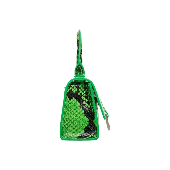 Balenciaga Hourglass Cow Leather Hourglass Bag Shoulder Bag Crossbody Bag Handbag Mini Women's Fluorescent Green/silver-1