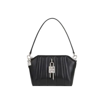 GIVENCHY Antigona Smooth Sheepskin Leather And Quilting Sheepskin Shoulder Bag Crossbody Bag Small Size Women's Black