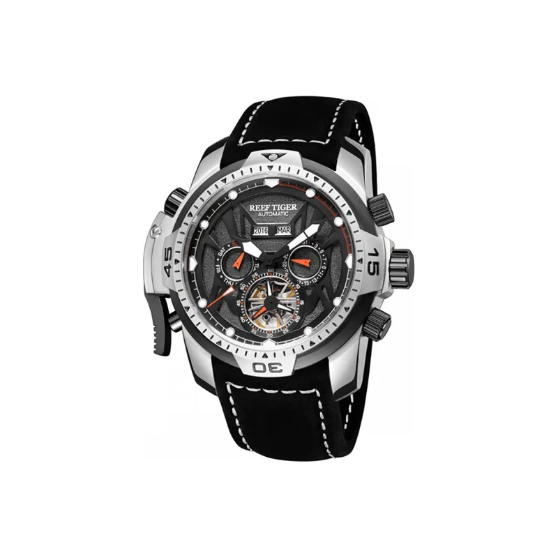 REEF TIGER Transformer Collection Automatic Mechanical Movement Watch Men's Watches Black Dial RGA3532-PBHCH-1