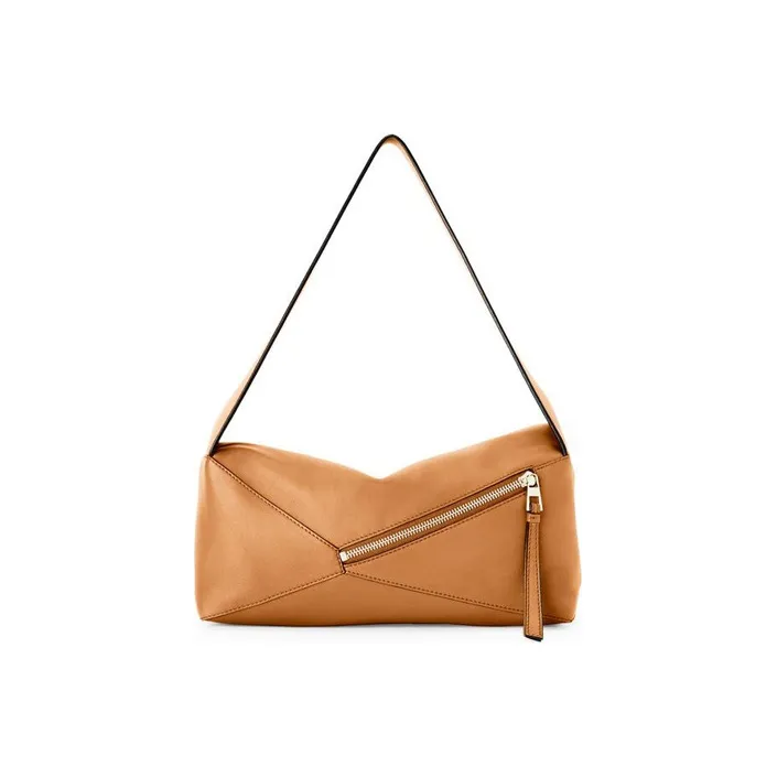 LOEWE Puzzle Hobo Bag In Nappa Calfskin Warm Desert-1