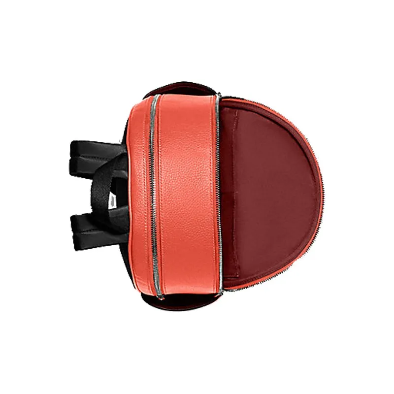 COACH Court Pebbled Leather Backpack Medium Size Women's Orange Red-1