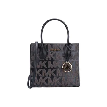 MICHAEL KORS Cow Leather Small Square Bag Daphne Bag Shoulder Bag Crossbody Bag Women's Brown & Black