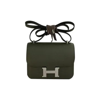 HERMES Constance Epsom Leather Shoulder Bag Crossbody Bag Mini Women's C6 Vert De Gris Gray Green