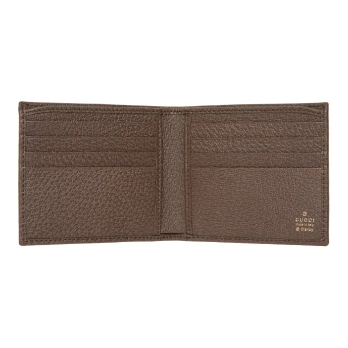 GUCCI Disney, Collaboration Leather Wallet Unisex Ebony-4