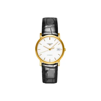 LONGINES Magnificent Collection Automatic Mechanical Movement Men's Watch 34.5mm White Dial 18K Rose Gold Watch Case