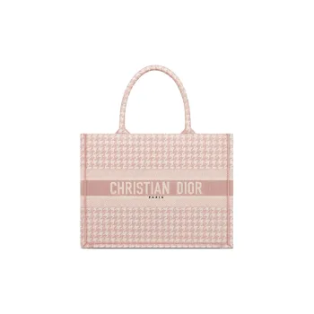 DIOR BookTote One Shoulder Large Capacity Handbag Tote Small Size Women's Pink/White