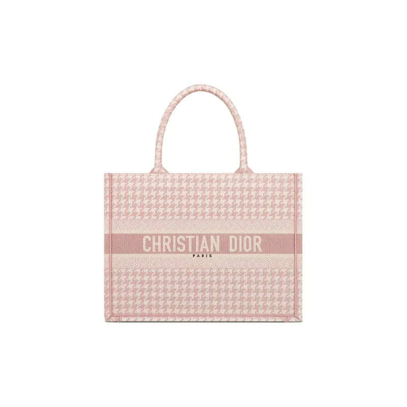 DIOR BookTote One Shoulder Large Capacity Handbag Tote Small Size Women's Pink/White-0