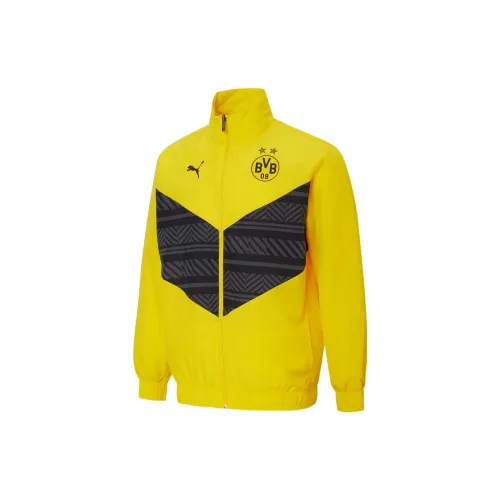 PUMA BVB Soccer Jackets Men Yellow