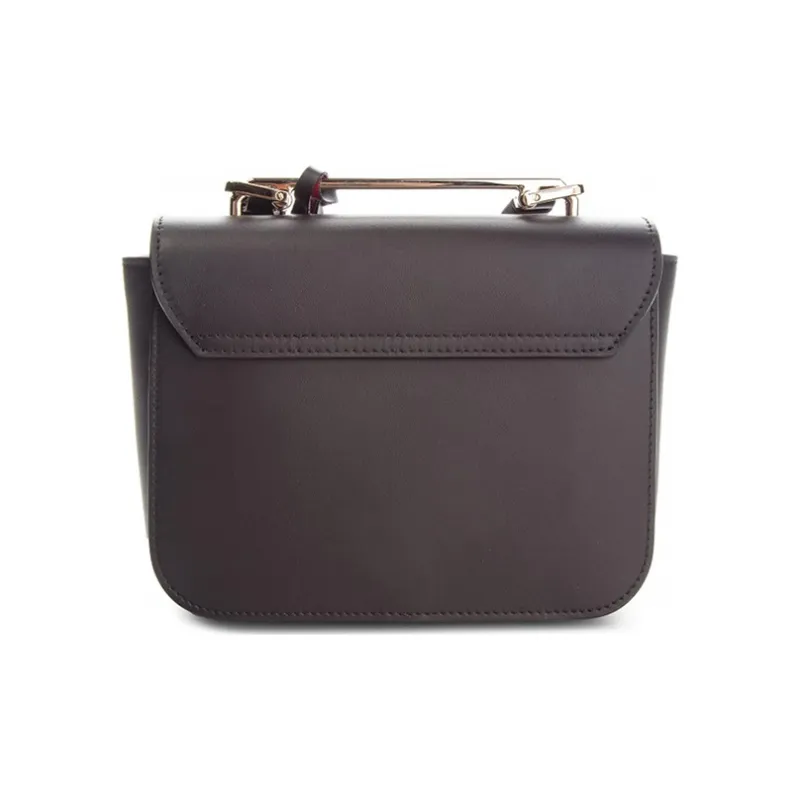 Furla Elisir Cow Leather Small Square Bag, Shoulder Bag, Crossbody Bag, Handbag Mini Women's Black-1