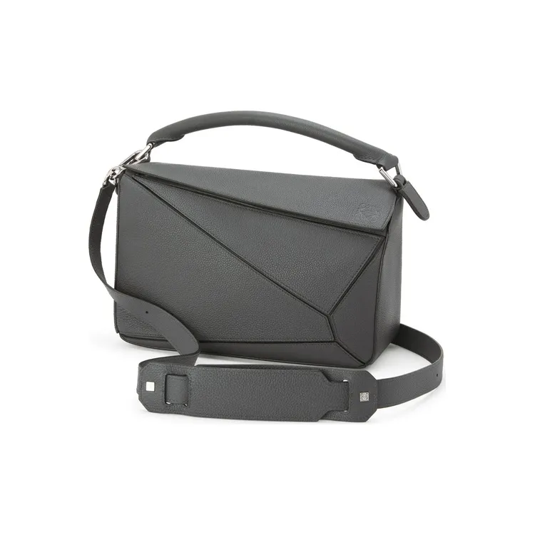 LOEWE Puzzle Calfskin Geometric Bag Puzzle Bag Handbag Shoulder Bag Crossbody Bag Regular Women's Anthracite Gray-1