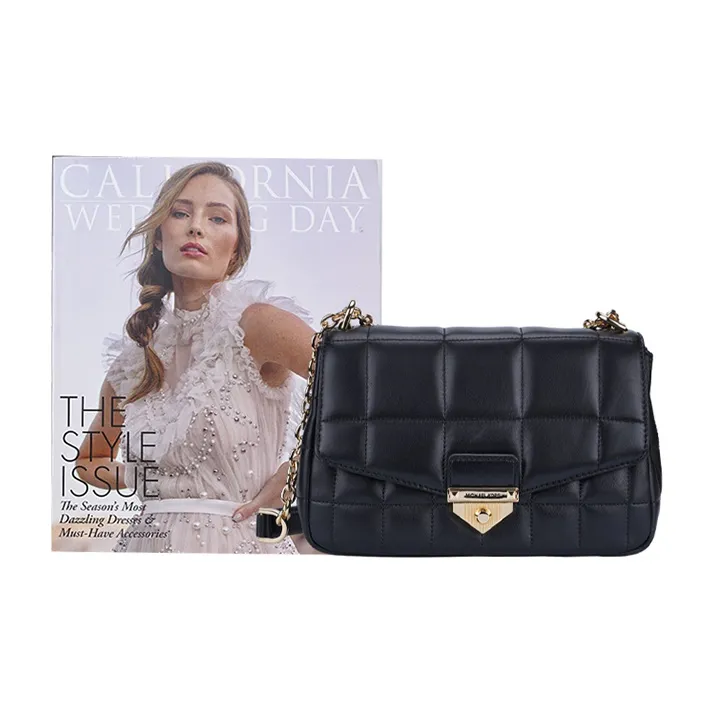 MICHAEL KORS Sheepskin Shoulder Bag Large Size Women's Black-4