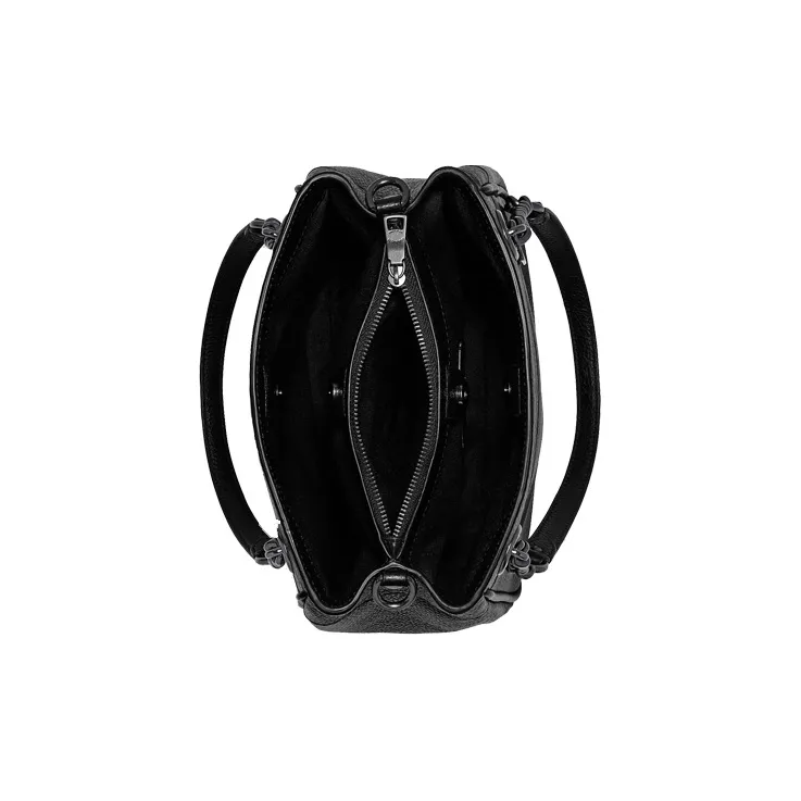 COACH Cammie Pebbled Leather Bucket Bag Handbag Shoulder Bag Crossbody Bag Medium Size Women's Black-2