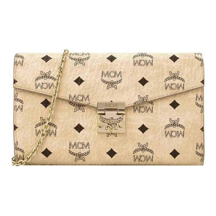 MCM Original Visetos Coated Canvas Shoulder Bag Regular Women's Beige-0
