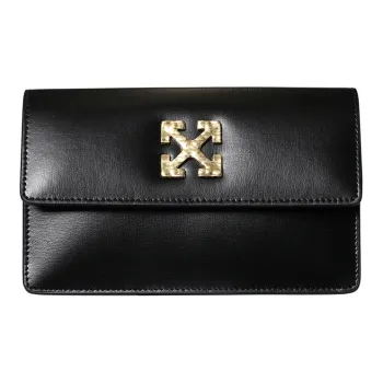OFF WHITE Virgil Abloh Jitney 0.8 Tonal Arrow Belt Bag Black