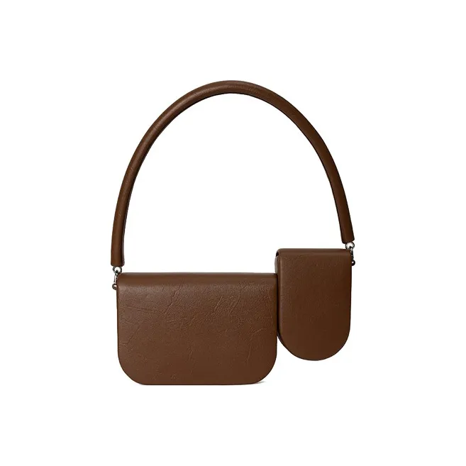 KUNOGIGI Cow Grain Microfiber Shoulder Bag Handbags Women's Green/White/Umber-5