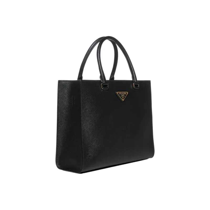PRADA Calfskin Tote Bag Shopping Bag Shoulder Bag Handbag Women's Black-1