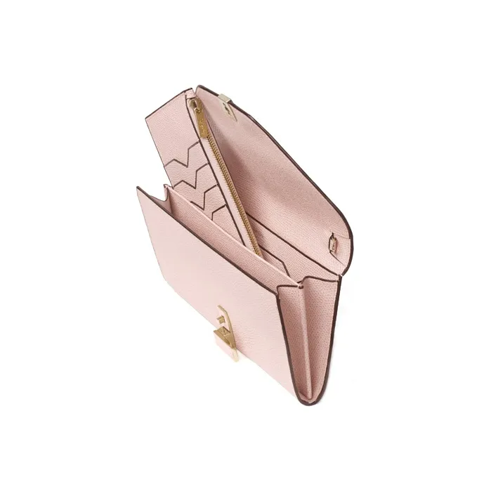 Valextra Iside Calfskin Shoulder Bag, Crossbody Bag Trumpets Women's Pink Peony-3