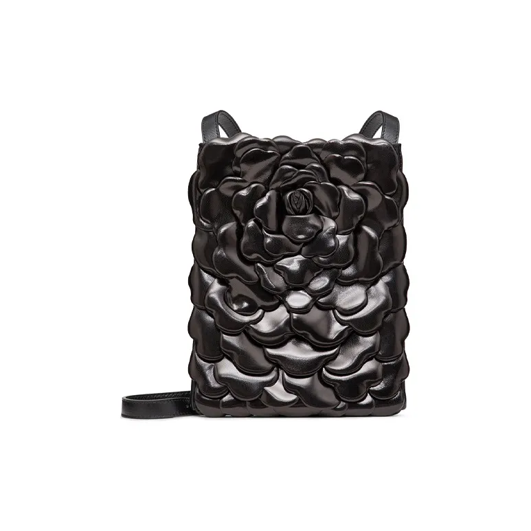 Valentino Atelier Sheepskin Crossbody Bag, Shoulder Bag Women's Black-0