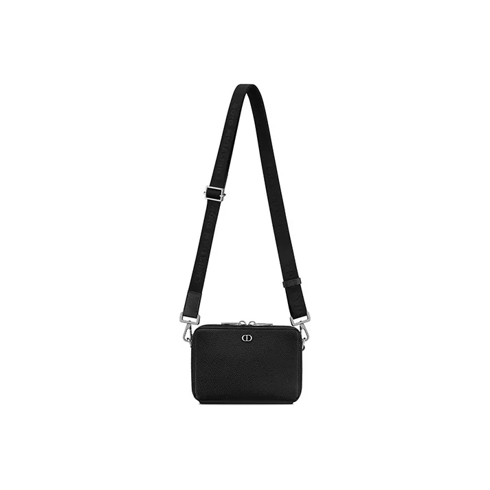 DIOR Grained Calfskin Shoulder Bag, Crossbody Bag, Clutch Regular Men's Black-2
