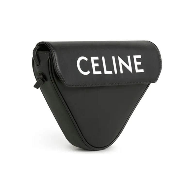 CELINE Smooth Cow Leather Triangle Bag Shoulder Bag Crossbody Bag Regular Men's Black-1