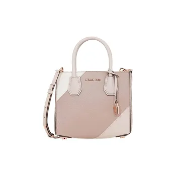MICHAEL KORS Mercer Leather Trunk Bag Handbag Shoulder Bag Crossbody Bag Small Size Women's White/Gray/Pink Multicolor