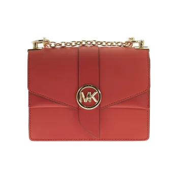 MICHAEL KORS MICHAEL KORS Luggage Collection Cow Leather Envelope Bag Shoulder Bag Crossbody Bag Small Size Women's Red