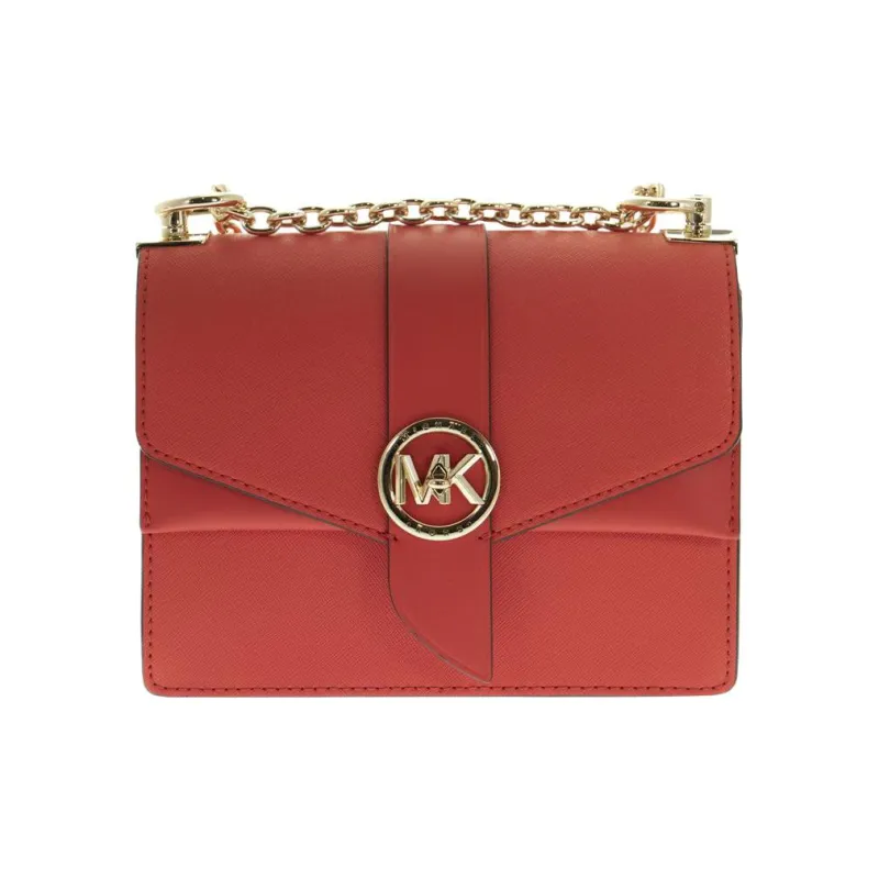 MICHAEL KORS MICHAEL KORS Luggage Collection Cow Leather Envelope Bag Shoulder Bag Crossbody Bag Small Size Women's Red-0