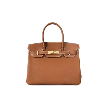 HERMES Birkin Togo Calfskin Birkin Bag Handbag 25 Women's 37 Gold Brown