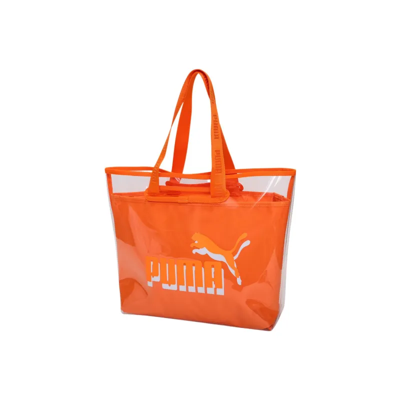 PUMA Polyurethane Tote Bag, Shopping Bag, Shoulder Bag, Handbag Regular Women's Bright Orange-0