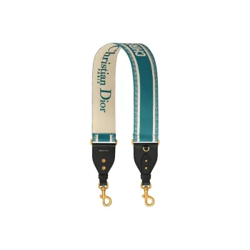 DIOR Embroidery Bag Straps Women's Deep Sea Ocean Blue