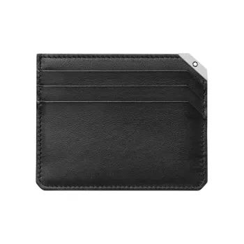 MONTBLANC Meisterstuck Leather Card Clip Card Holder Men's Black