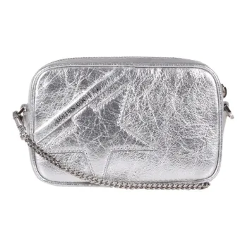 Golden Goose Shiny Leather Shoulder Bag Crossbody Bag Regular Women's Silver