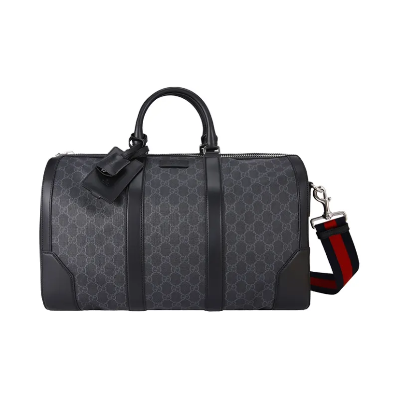 GUCCI PVC Shoulder Bag, Crossbody Bag, Handbag, Travel Bag Medium Size Men's Black-0
