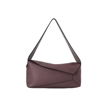 LOEWE Nappa Cow Leather Geometric Bag Puzzle Bag Handbag Shoulder Bag Women's Plum