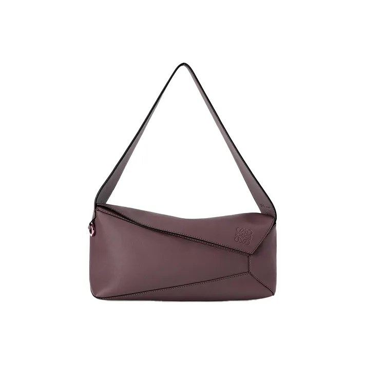 LOEWE Nappa Cow Leather Geometric Bag Puzzle Bag Handbag Shoulder Bag Women's Plum-0